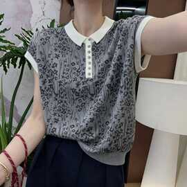 一件代发工厂价2026夏季新款时尚拼色印花宽松韩版短袖T恤女