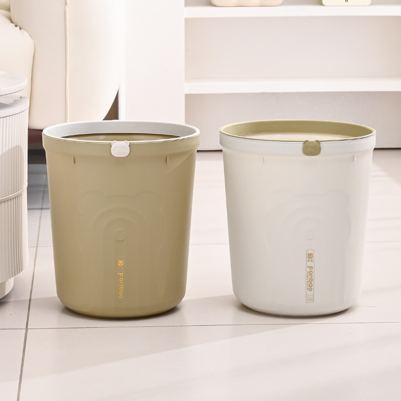 household trash can living room bedroom good-looking dust basket kitchen bathroom clamping ring trash can office wastebasket
