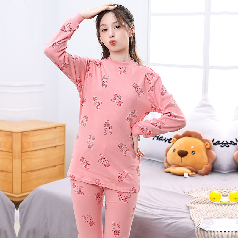 빅 키즈 미드 칼라 핑크 토끼 세트