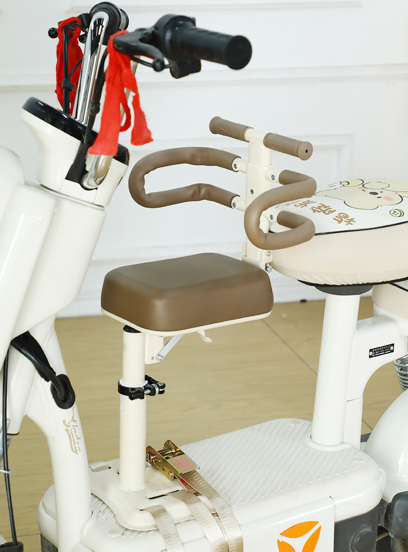 Electric Car Child Seat Front Folding Seat Pedal Battery Car Shock-Absorbing Baby Safety Seat Comfortable Stool