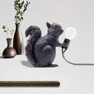 Scandinavian Italian Mini Squirrel Lamp New Creative Decorative Lighting Ins Animal Squirrel Lamp Energy-Saving Led Lamp