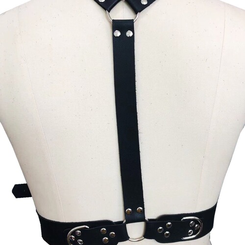 Cross-border European and American new fashion versatile belt pu leather restraint strap trendy suspender belt