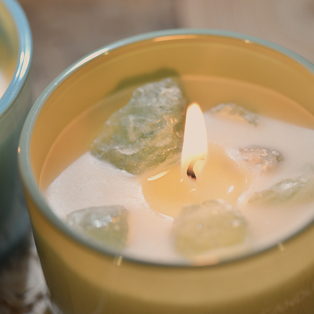 Macaron cristal piedra vela aromaterapia aceite esencial transfronterizo ins fragancia fresca lindo Regalo De vacaciones en stock