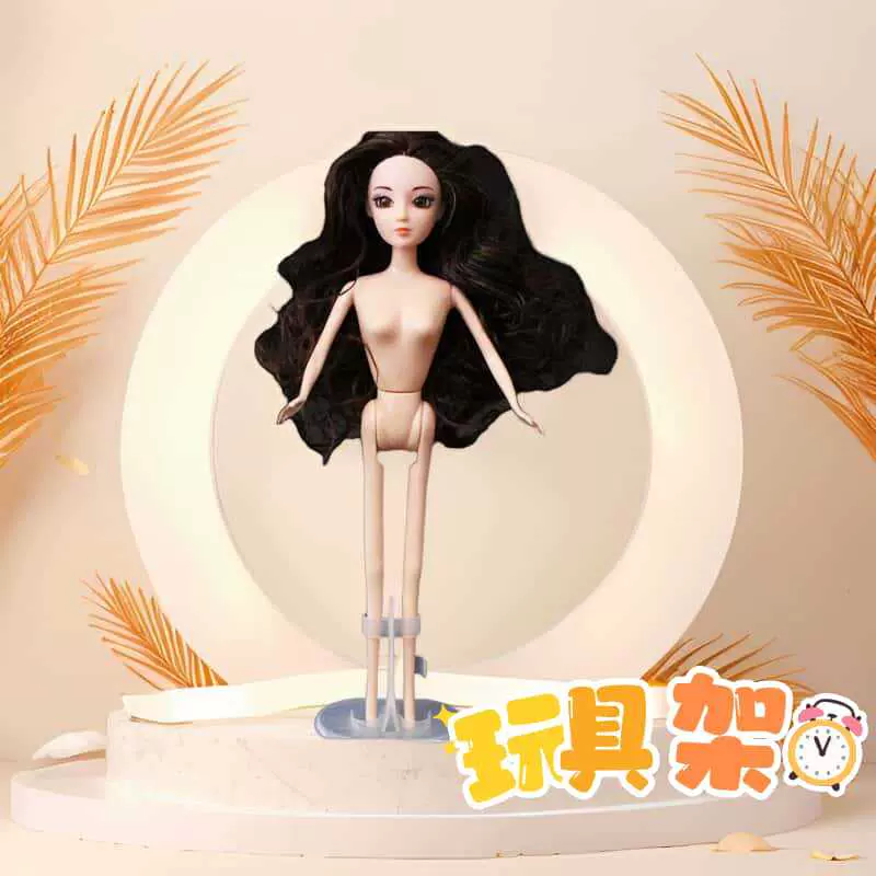 厂家现货批发跨境芭芘娃娃配件站立支架30CM盒装 透明支撑架配饰
