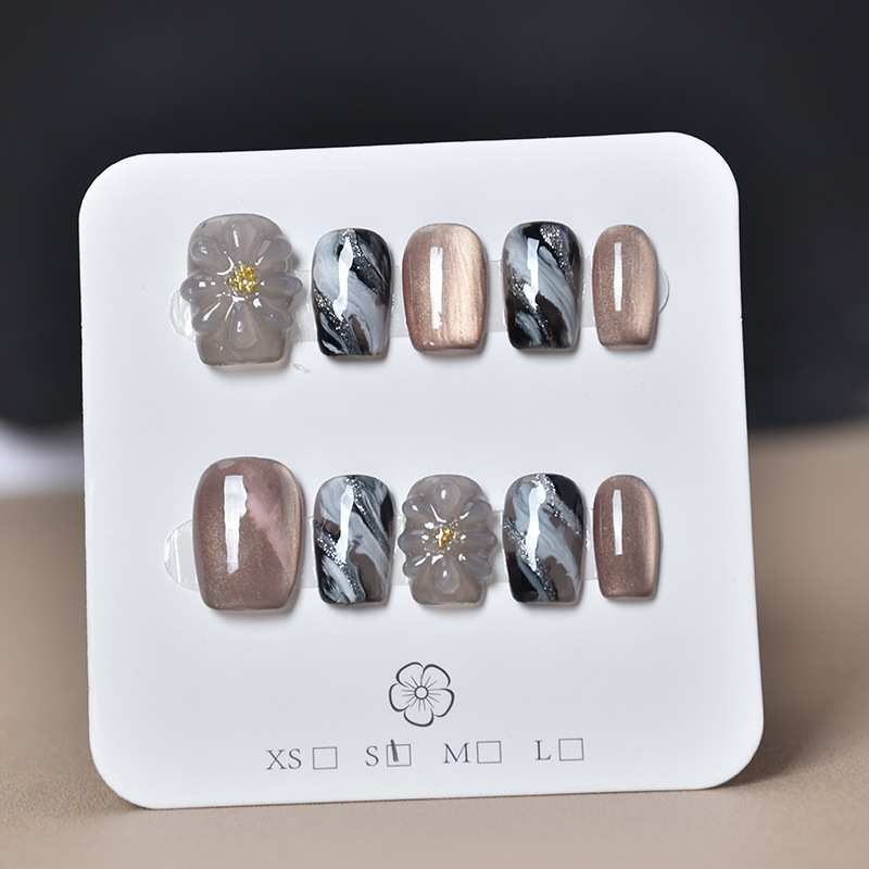 Yarn de estrella suave puro ojo de gato hecho a mano para usar uñas de alto nivel, parches de uñas falsas blanqueadoras, productos terminados de manicure. image 89