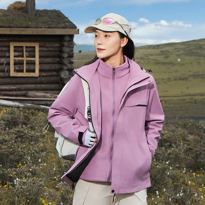 骆陀同款追风者冲锋衣三合一男女新外套户外防风防水可拆卸登山服|undefined