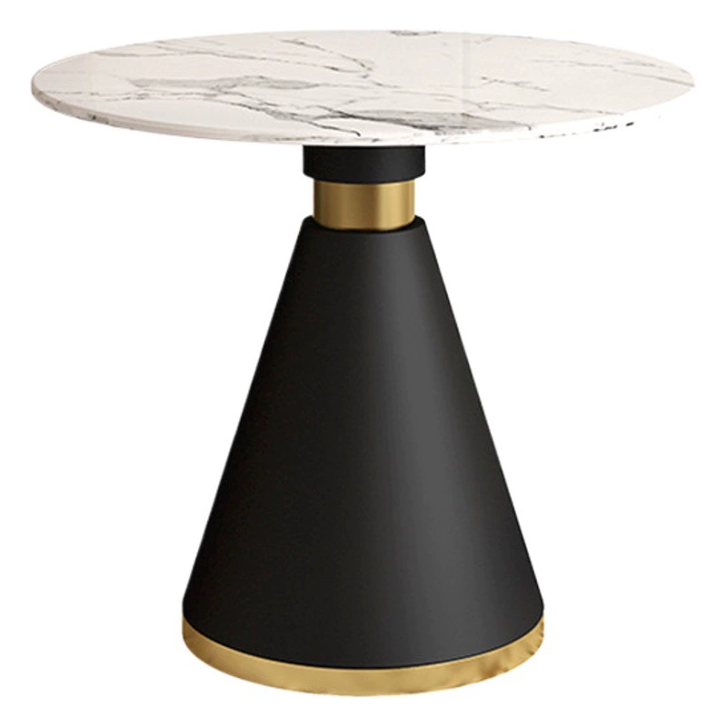 Стол для переговоров и отдыха в кафе-бистро класса «лайт-люкс», набор из стола и стульев из сланца, круглый стол для ресепшена и офиса продаж