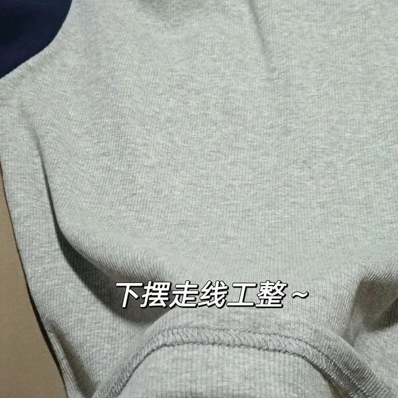ブランドカウンター撤回ヘビーウェイト右肩半袖Tシャツレディースコントラストカラースリムホットガール万能トレンドBFトップ|undefined