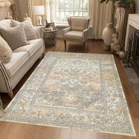 波西米亚仿羊绒可机洗客厅地毯高级感防水防污可折叠沙发茶几防滑