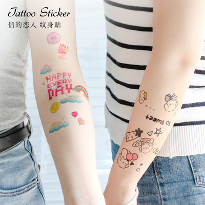Наклейка-татуировка с надписью Lover «Tattoo Shop», том 2, музыкальный фестиваль, рок-панк, высокий стиль, украшение для наряда