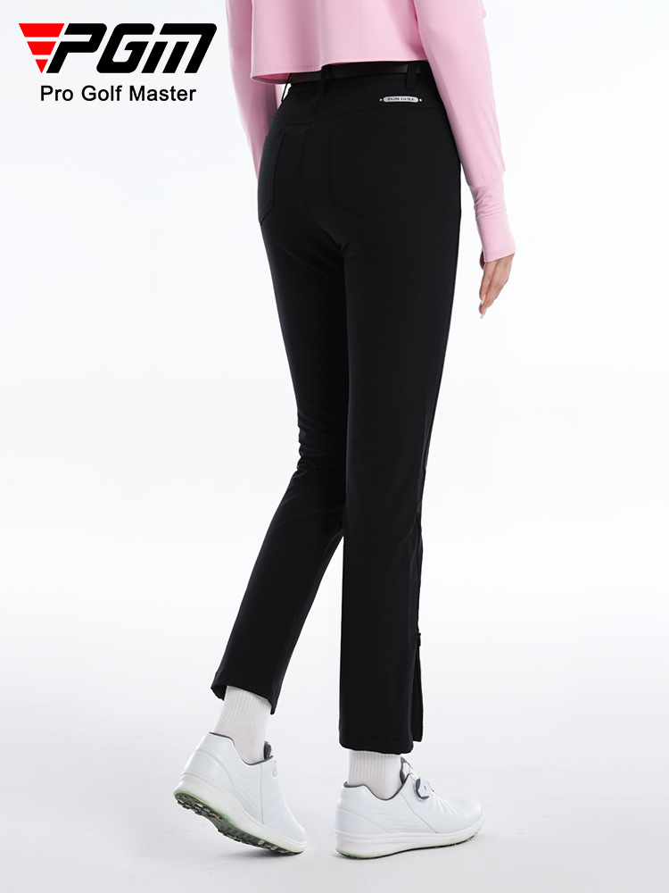 Quần tây nữ golf PGM dài 9 phân co giãn mùa hè — Kuz072-quần chín tấc màu trắng, Kuz072-quần chín tấc Màu Đỏ, Kuz072-quần chín tấc màu xanh nước ngoài, KUZ072 quần chín phân màu đen