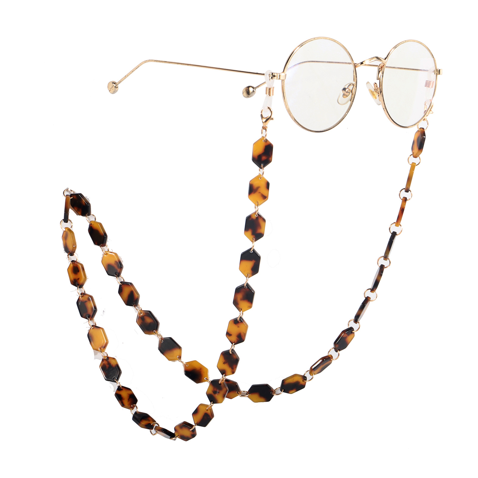 Fashion Leopard Print Two-color Acrylic Glasses Chain display picture 8