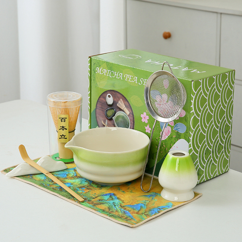 Japonés Matcha tazón Matcha túnica canción té herramientas de pedido taza de té de cerámica taza de té mezclador Matcha cepillo taza de té