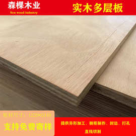 OD59批发实木多层板20mmE0级环保胶合板全桉芯材三夹板三合板整张