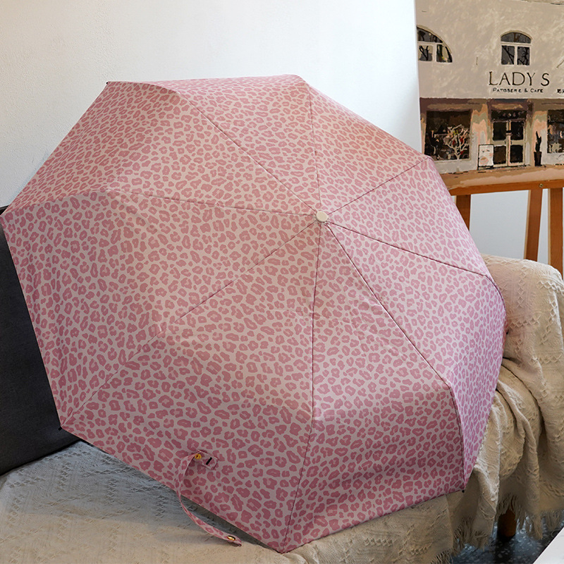 French-Style Leopard Print Umbrella for Women, Summer Folding Ultra-Compact Automatic Dual-Use Sun and Rain Protection Uv Protection Ins Sunshade Umbrella French-Style Leopard Print Umbrella for Women, Summer Folding Ultra-Compact Automatic Dual-Use Sun and Rain Protection Uv Protection Ins Sunshade Umbrella