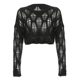 Autumn Cross-Border Women's Sexy Sexy Ripped Dark Cut Out Long-Sleeved Knitted Blouse T-Top