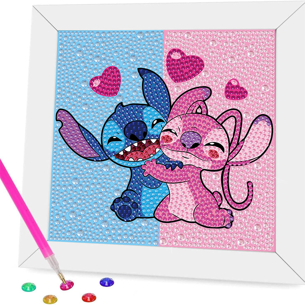 Nuevo kit creativo de pintura de diamantes DIY para niños, diseño de panda de dibujos animados, juguete de niña, pegatinas bonitas, pintura de diamantes completa, transfronterizo