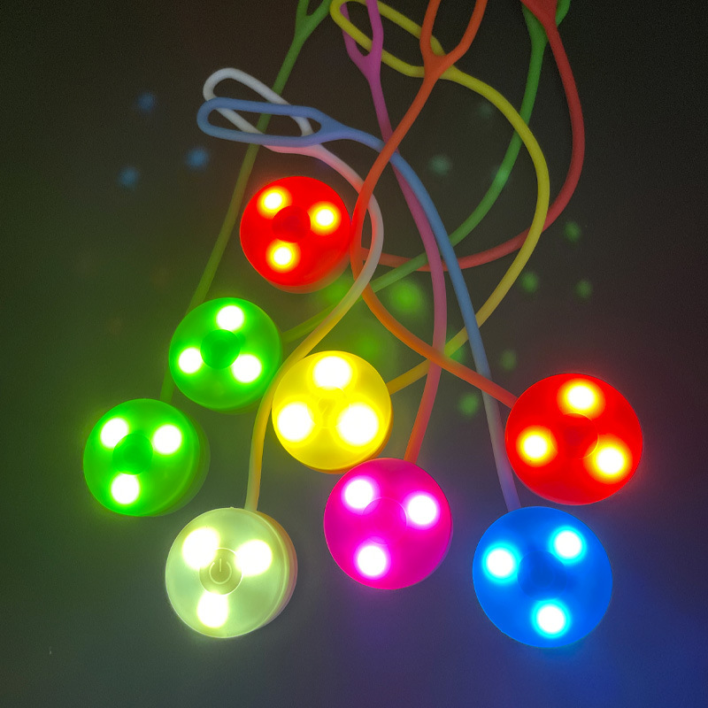 高亮圆形硅胶背包灯 led帐篷绳挂灯迷你背包灯自行车警示尾灯批发