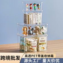 批发透明收纳盒塑料加厚家用杂物pet整理箱玩具 收纳神器大储物盒