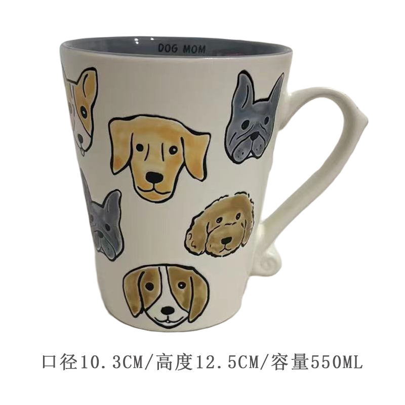 Cerámica bajo vidriado pintado a mano linda taza de gato taza de agua taza de desayuno taza de avena pareja micro pomelo