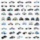 50 children's cartoon police car stickers mobile phone Cup computer decoration stickers notebook hand account waterproof stickers