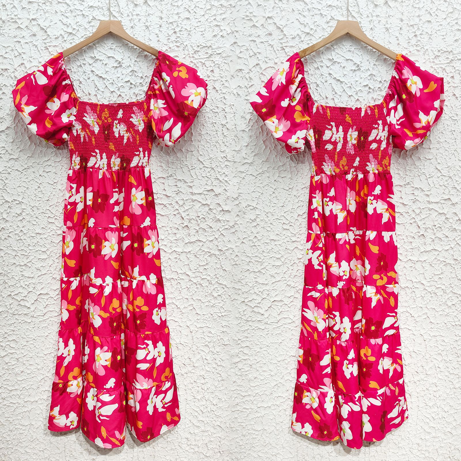 385g Weight Maxi Long Dress Dress Length Type Long Sleeve Sleeve Length Swing Dress Dresses Type Puff Sleeve Sleeve Type Polyester Fabric Type High Waist Waist Line Holiday, Daily Occasion U Neck Neckline Regular Fit Fit Type Plaid, Flower Pattern Summer Season Women's Gender Printing Design Vacation Style Wholesale Women's Vacation Printing Plaid Flower Holiday Daily U Neck Long Sleeve Swing Dress 5