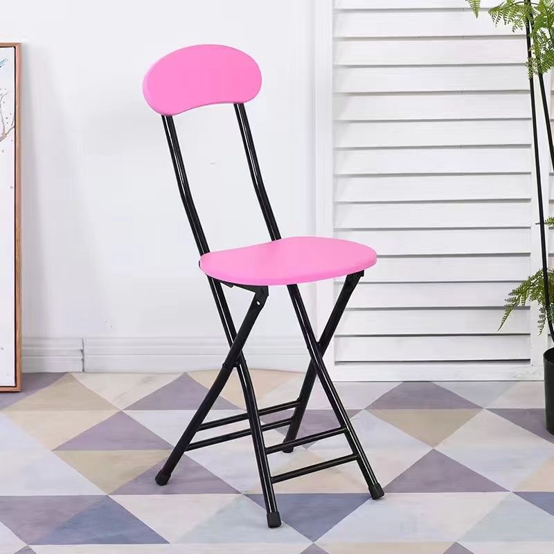 Taburete plegable silla de comedor doméstica taburete silla de respaldo silla de entrenamiento silla de dormitorio de estudiantes silla de computadora simple taburete redondo plegable