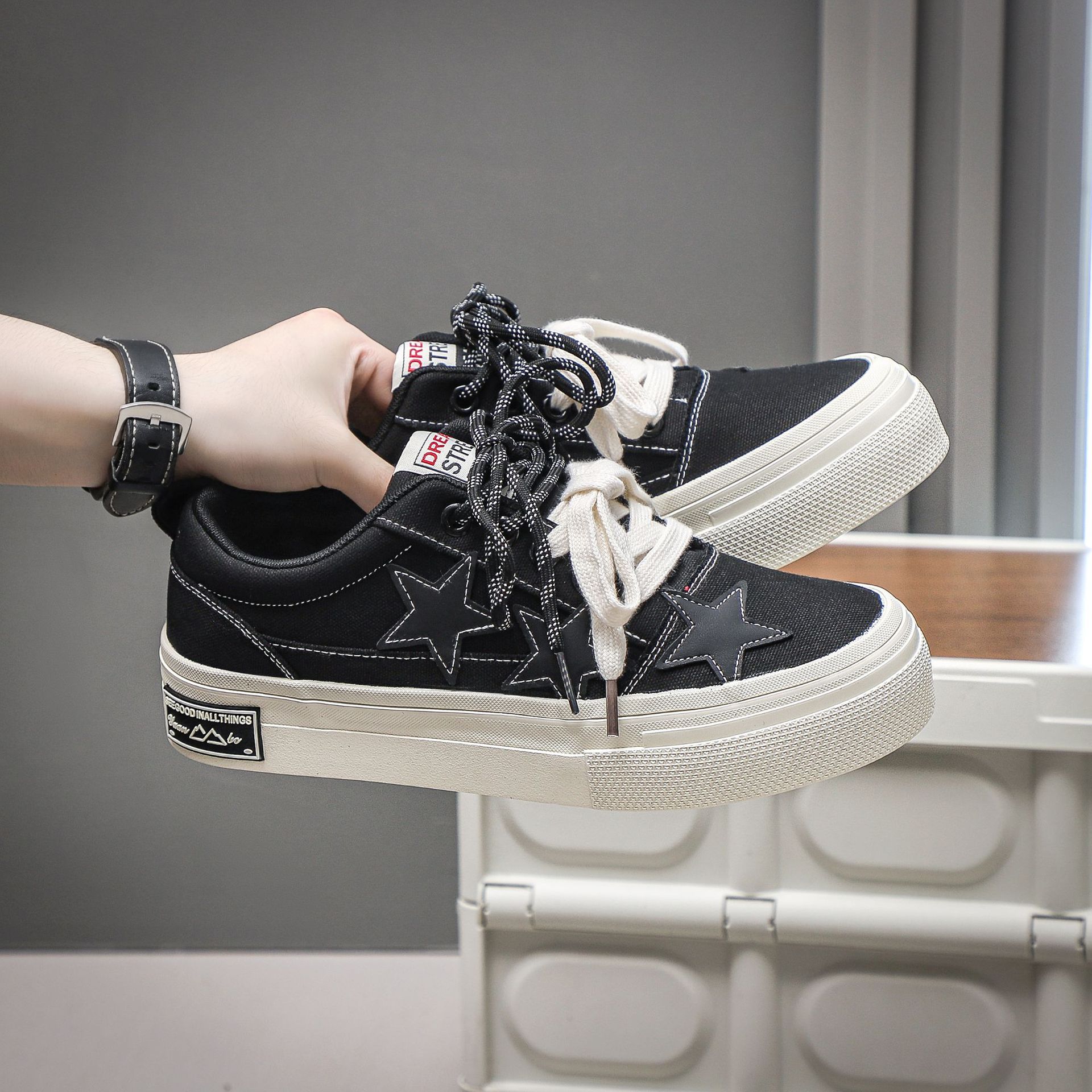 2025 nuevos zapatos de lona de flores de anajuez de fondo grueso de estrellas de verano para hombres nuevos zapatos de moda para hombres zapatos de moda zapatos de skate