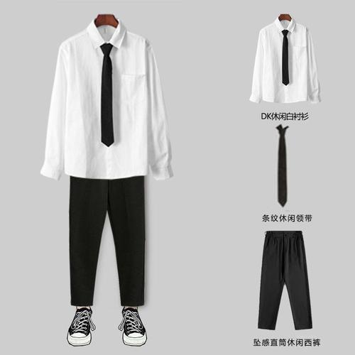 西装D制服男全套休闲外套班服韩版潮流帅气西服学生jk男套装跨境