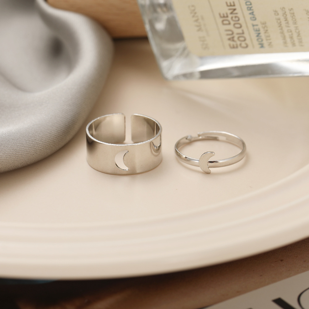 wholesale jewelry butterfly heart dolphin star ring 2-piece set Nihaojewelry