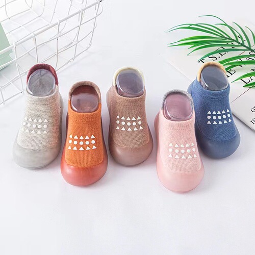 Baby first step shoes Spring and Autumn Soft Sole Boys and Girls Baby Shoes Anti-Slip Floor Shoes 1 Year 10 Months Infants' Shoes and Socks