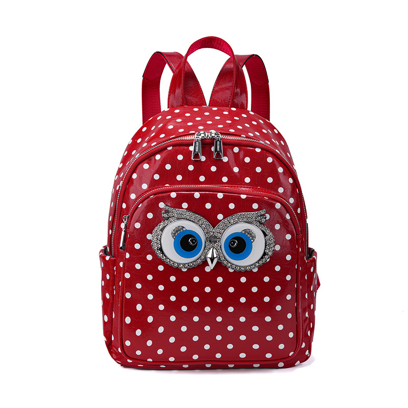 Mochila de moda damas onduladas de moda mochila de estudiantes con cremallera de gran capacidad de diseño de viaje de moda 2881 #