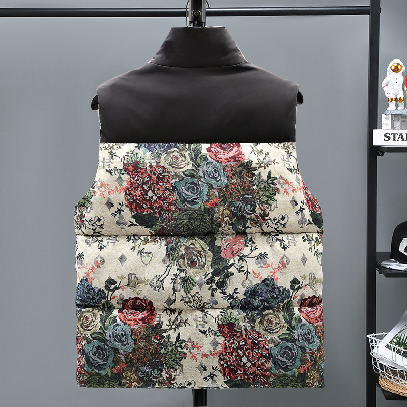 Ανδρικά Ρούχα Μοντέρνο φθινόπωρο και χειμώνα μεταξωτό βαμβακερό γιλέκο για άνδρες Κορεάτικο στυλ με λεπτό γιακά σε προσφορά, βαμβακερό γιλέκο, γιλέκο για άνδρες_voghion.com