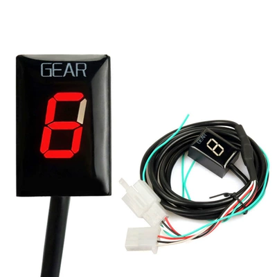 Suitable for Old Honda Motorcycle Modification Parts, Led Gear Display Instrument, Digital Display, Gear Display Meter (Other vehicle instruments) - red