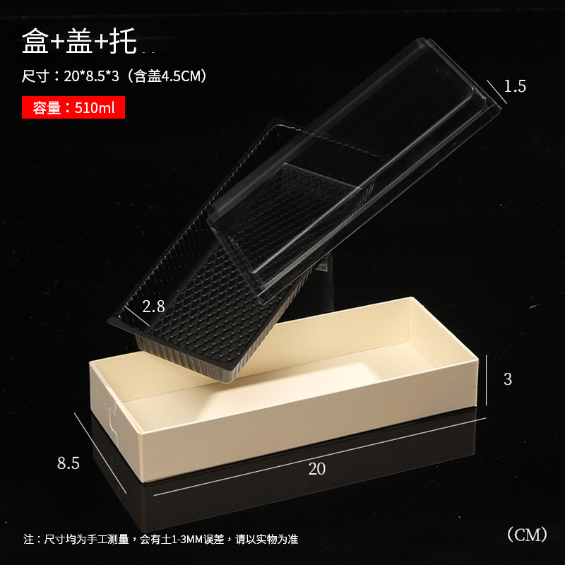 Caja de comidas desechable multi-tamaño de grado alimenticio para llevar caja de embalaje comercial de madera para acampar comida sushi degradable