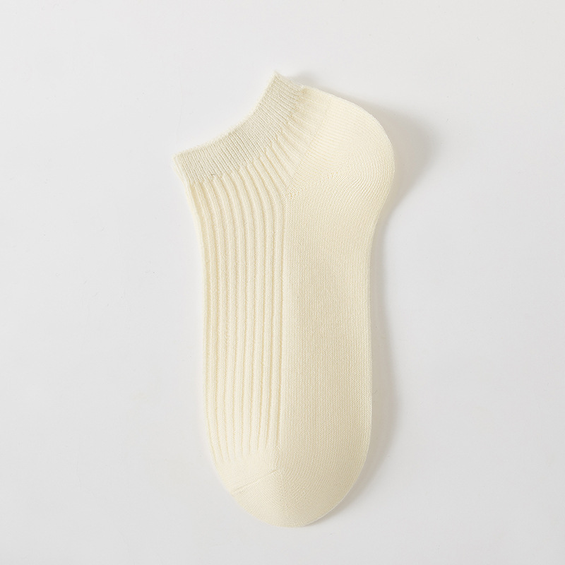 Calcetines de barco no caen calcetines de verano antideslizantes de doble aguja calcetines de algodón puro calcetines delgados calcetines de mujer transpirables calcetines invisibles