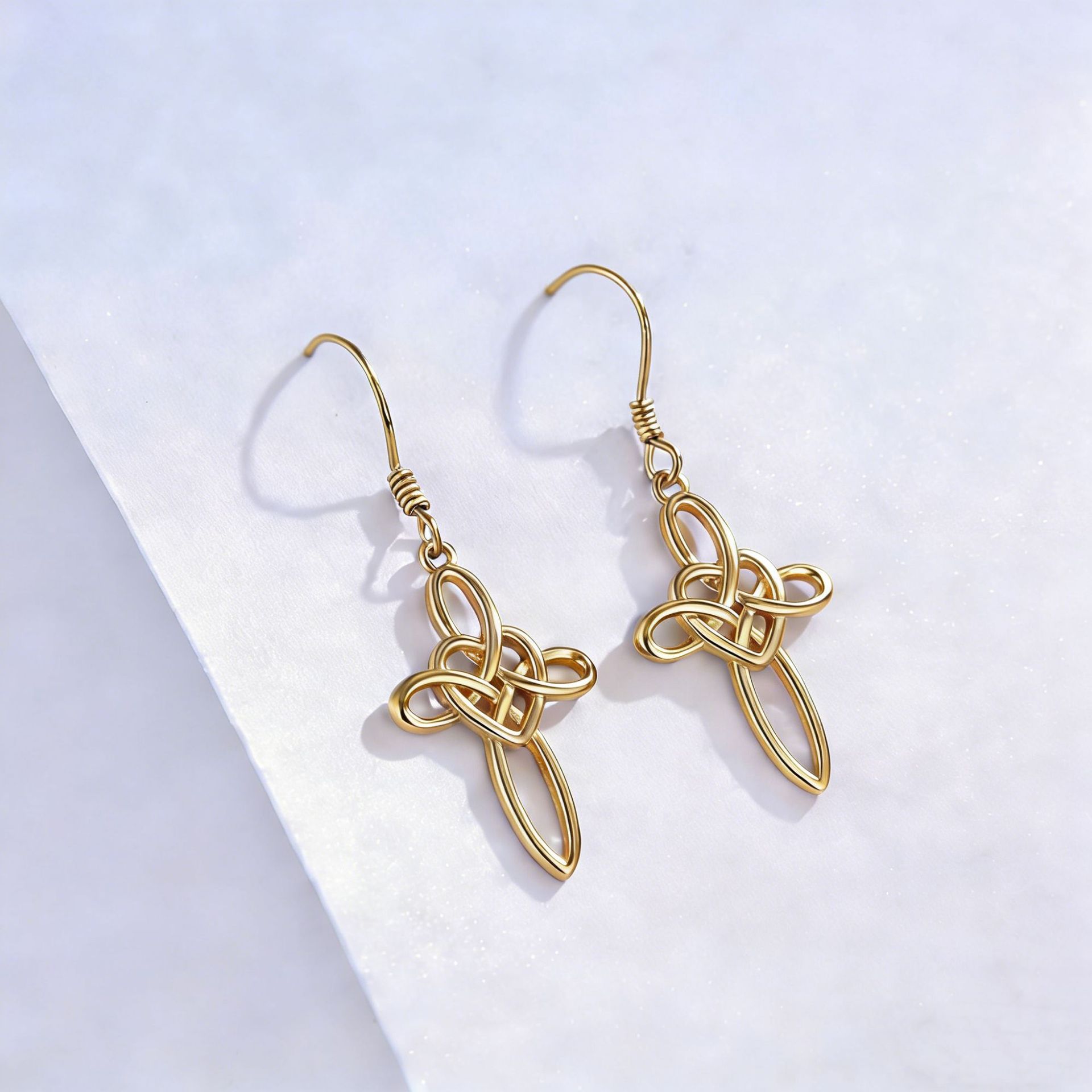 Comercio exterior transfronterizo nuevo estilo 925 plata de ley celta nudo cruz pendientes mujer moda europea y americana pendientes de alta gama