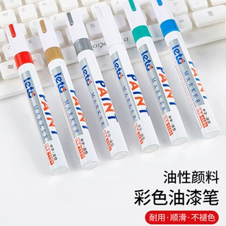 乐途彩色金属油漆笔相册DIY涂鸦笔防水不掉色白色油性补漆轮胎笔