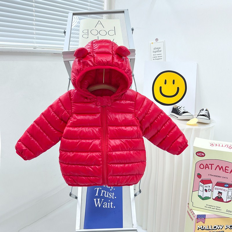 2023 niños oso bebé abrigo de algodón acolchado para niños y niñas nueva chaqueta ligera de algodón acolchado Chaqueta de algodón acolchado para niños chaqueta de dibujos animados