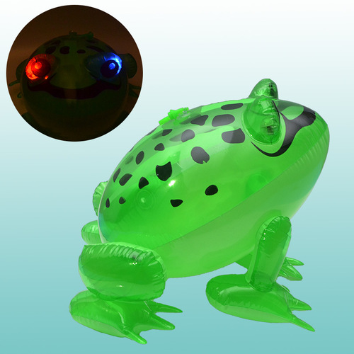 Internet celebrity PVC bouncing toad night market popular flash inflatable turtle children's luminous inflatable frog toy