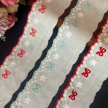 新款彩色棉布刺绣花朵腰带裙摆袖口装饰配料蕾丝花边辅料厂家批发