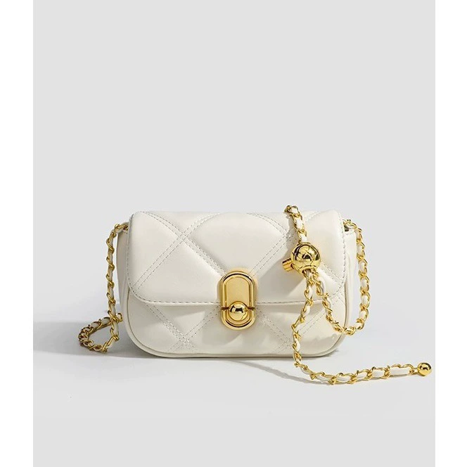 Small small bag, fashionable shoulder bag with diamond pattern, chain bag