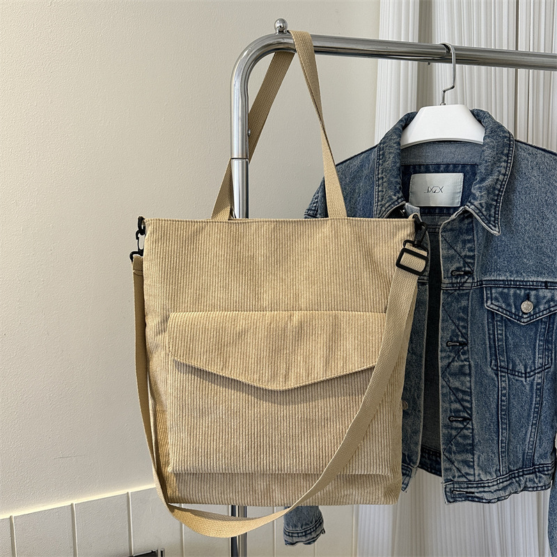 Bolsa de hombro de lana, bolsa de personalidad, bolsa de mano coreana de gran capacidad, bolsa de mano retrógrada simple