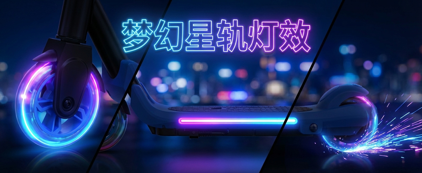 Cross-Border Mobility Scooter, Children's Scooter, Led Flash Wheel Electric Scooter, Portable Folding Two-Wheeler