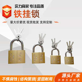 通开锁仿铜挂锁批发家用防撬锁具坚固做工学生柜工具箱多型号挂锁