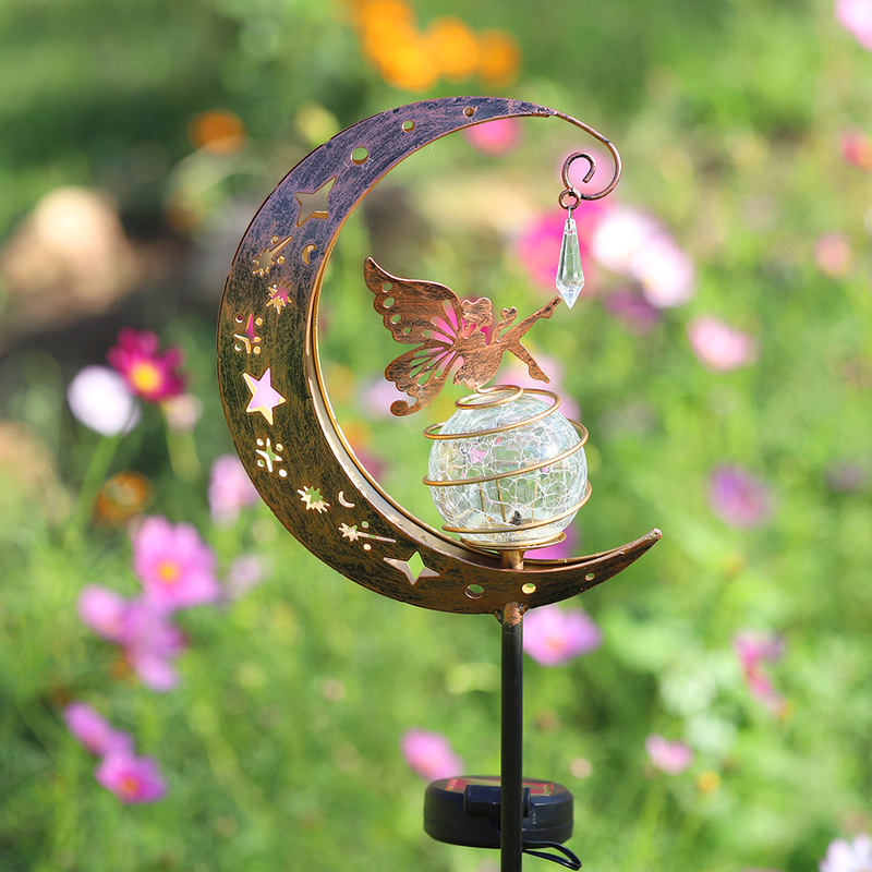 Cross-Border Amazon Solar Moon Fairy Lamp Outdoor Glass Crack Ball Iron Crafts Garden Decorative Lamp Cross-Border Amazon Solar Moon Fairy Lamp Outdoor Glass Crack Ball Iron Crafts Garden Decorative Lamp