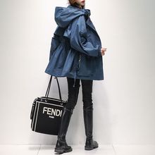 中长款风衣女士连帽年春秋新款韩版收腰时尚休闲百搭早春外套