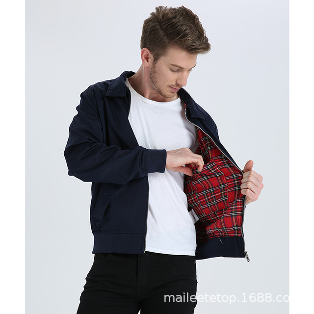 European Men's Fashion Brand Stand Collar Stylish Couple Slim Fit Jacket Casual Outerwear Pilot Jacket
