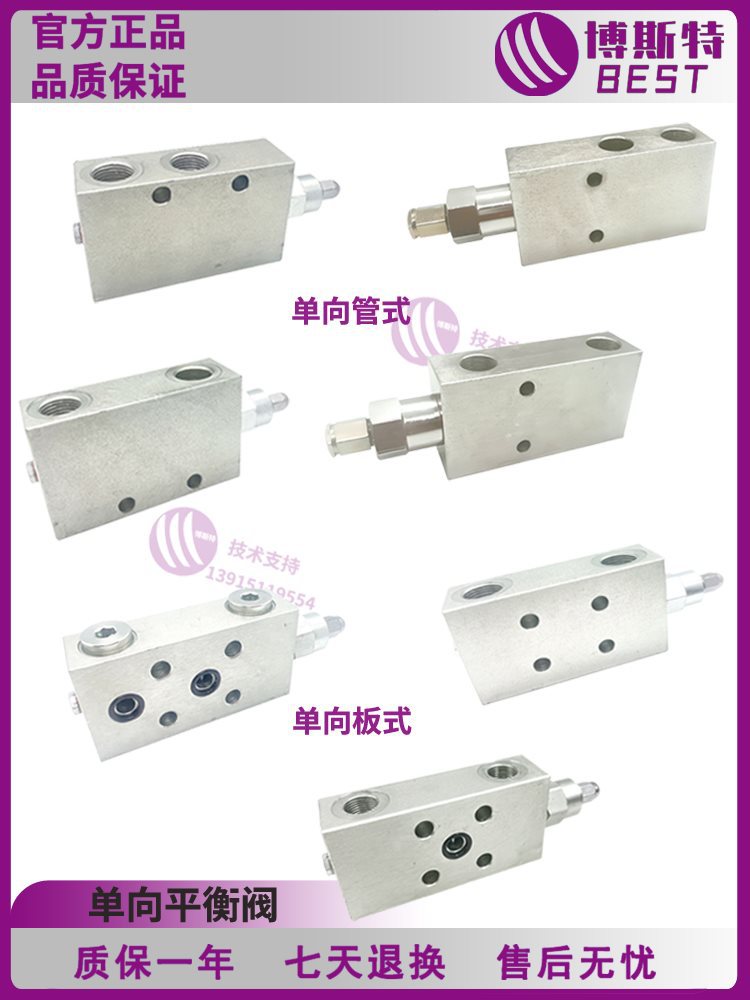 吊车油缸溢流阀单向管式液压锁阀马达液压平衡阀液压油泵低压油缸