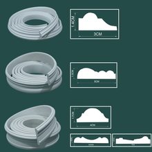 法式pu线条自粘pvc软收边条弧形拱形门装饰 欧式背景墙边框石膏线